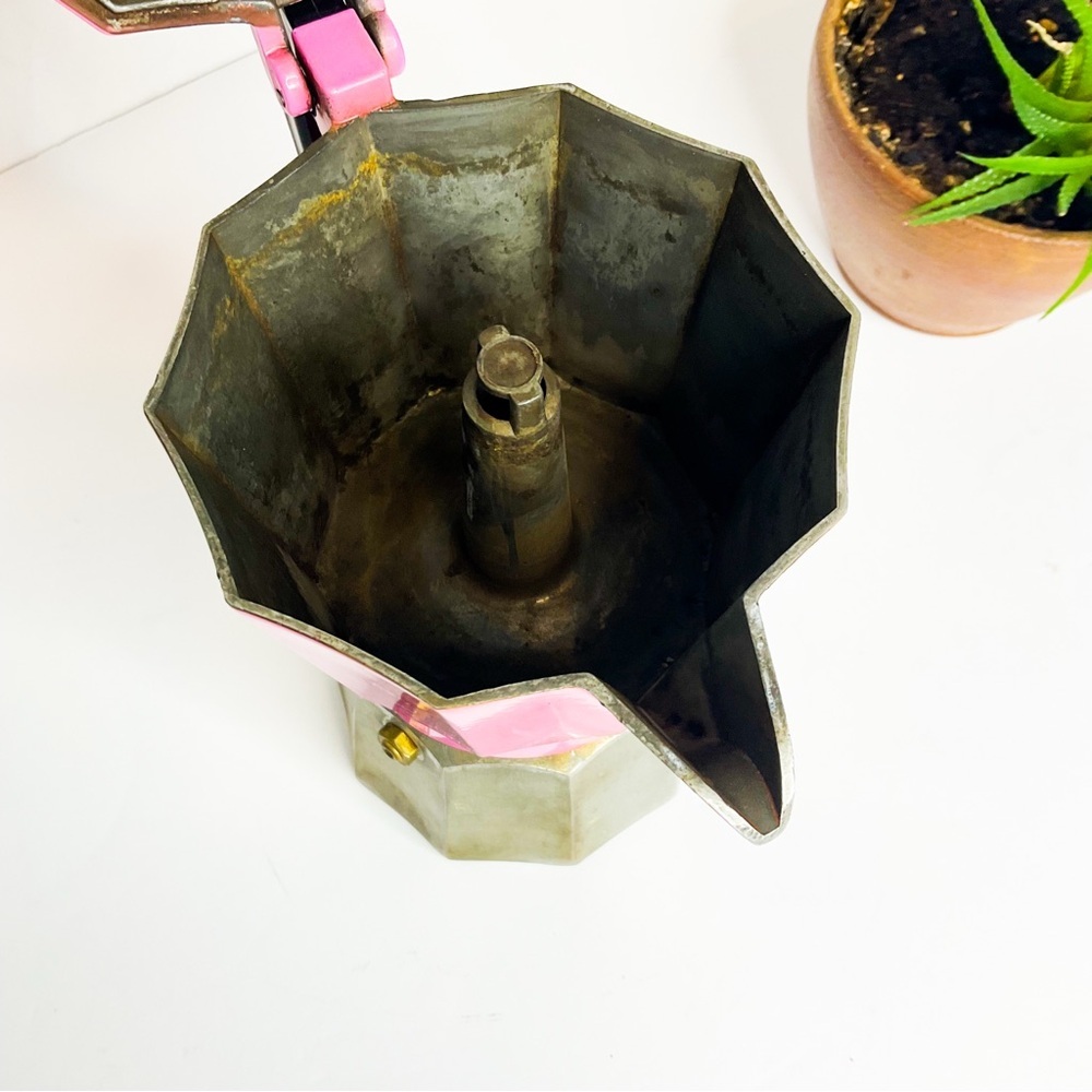 Vintage Pezzetti Pink Stovetop Espresso Maker Moka Pot - Picture 4 of 8